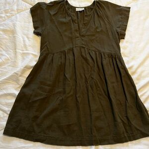 Universal Thread Olive Green Cotton Babydoll Dress